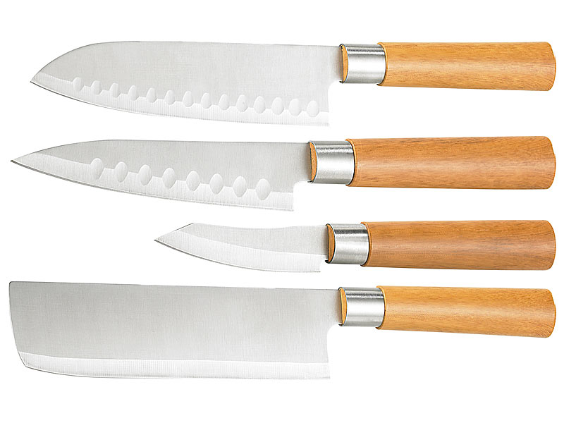 ; Damast-Santoku-Küchenmesser, Wasserschleifsteine 