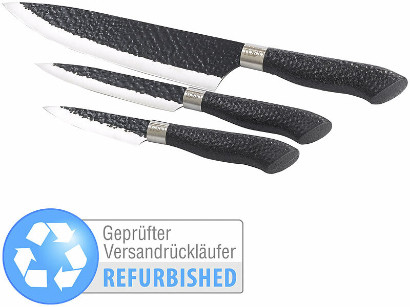 ; Damast-Santoku-Küchenmesser, Wasserschleifsteine