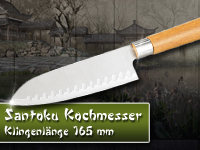 ; Damast-Santoku-Küchenmesser 