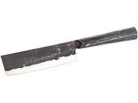 TokioKitchenWare Nakiri Hackmesser mit Stahlgriff, handgeschmiedet; Damast-Küchenmesser Damast-Küchenmesser Damast-Küchenmesser Damast-Küchenmesser 