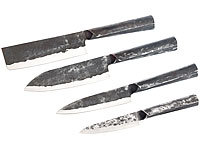 TokioKitchenWare 4-teiliges Messerset mit Stahlgriff, handgefertigt; Küchenmesser-Sets Küchenmesser-Sets 