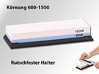 TokioKitchenWare Doppel-Wasser-Schleifstein mit rutschfestem Halter, Körnung 600/1500; Damast-Küchenmesser Damast-Küchenmesser Damast-Küchenmesser Damast-Küchenmesser