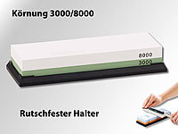 TokioKitchenWare Doppel-Wasser-Schleifstein mit rutschfestem Halter, Körnung 3000/8000; Küchenmesser-Sets Küchenmesser-Sets Küchenmesser-Sets Küchenmesser-Sets Küchenmesser-Sets 